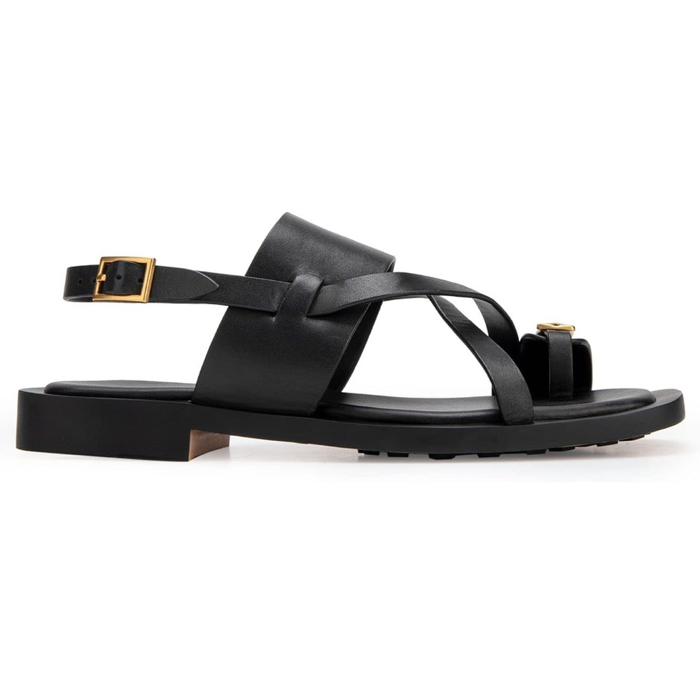 {aerosoles} st. barth women’s black leather sandals
